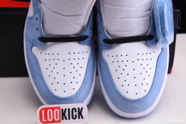 One Kick HIGH BLUE JORDAN RETRO WHITE AIR 1 UNIVERSITY BLACK 555088-134 0609